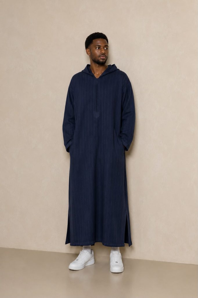 Premium Winter Djellaba - Navy